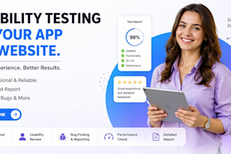 do website, mobile app QA testing, usability, and user experience