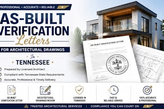create as built verification letters for architectural drawings in tennessee