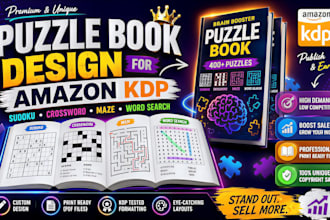 create sudoku word search maze crossword activity puzzle book for amazon kdp