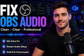 fix obs or goxlr audio issues, mic echo, clipping, crackling and routing fast