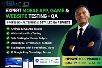 provide professional app and website testing, QA and beta testers