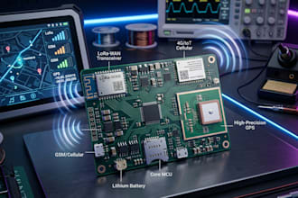 design low power long range tracking pcb with rf antenna system