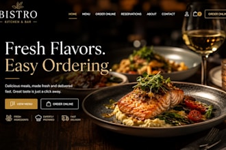 design wix restaurant website menu food ordering website online food ordering