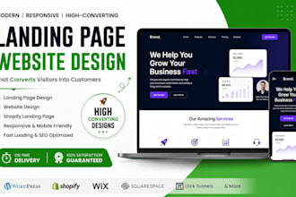 landing page design, website design landing page, shopify landing page design