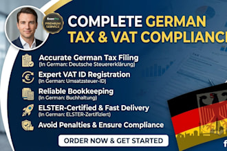do german tax filing, vat registration, bookkeeping, elster compliance