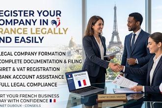 register your company in france legally and handle all documentation