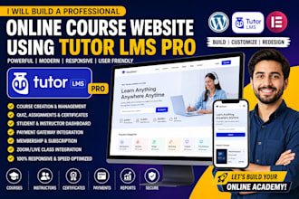 build a professional tutor lms pro website