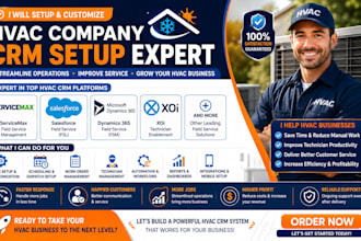 setup hvac company CRM servicemax salesforce field service dynamics 365 fsm xoi