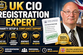 do uk cio registration uk charity setup and nonprofit compliance support