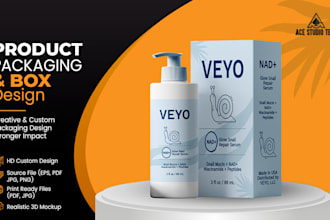 do packaging box design, mailer box, label design with 3d mockup