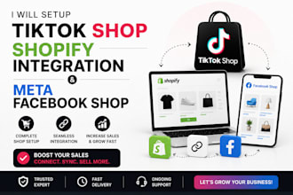 setup tiktok shop shopify integration and meta facebook shop