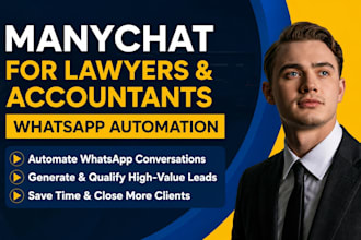 build manychat whatsapp automation for lawyers and accountants