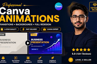 redesign canva slides with canva animations and transitions