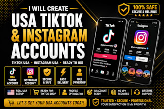 create USA tiktok account USA instagram account tiktok usa instagram account