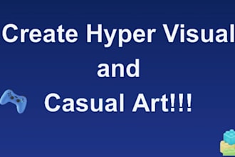 create hyper realistic and hyper casual game arts for you