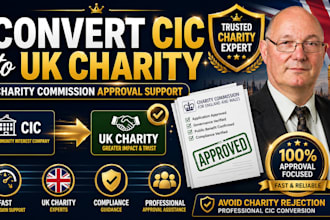 convert cic to UK charity with uk charity commission approval support