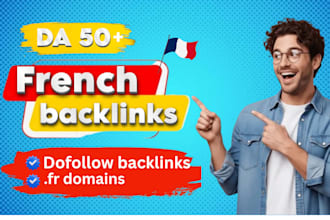 build seo dofollow contextual french backlinks via high da french guest post