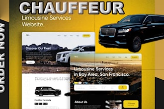 design luxury chauffeur, limousine, taxi booking website with fleet management