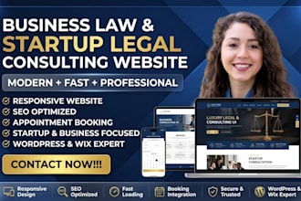 build a business law and startup legal consulting website