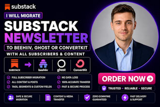 migrate substack newsletter to beehiiv ghost convertkit with subscribers content