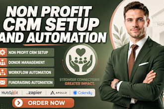 set up nonprofit CRM automation with gohighlevel zapier mailchimp quickbooks