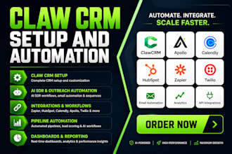setup and automate clawcrm ai agent ai sdr apollo calendly zapier hubspot twilio
