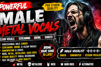 sing male vocal for pop edm rock song male singer songwriter session vocalist