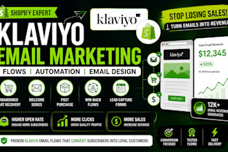 klaviyo email flows, shopify klaviyo email marketing, klaviyo email design
