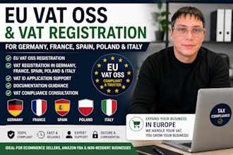 register eu vat oss, vat registration for germany, france, spain, poland, italy