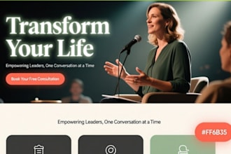 design coaching website for a life coach consultant, speaker, trainer website
