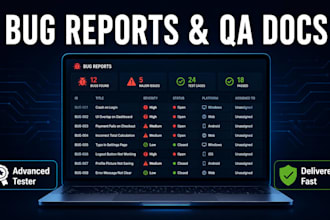 professional bug reports and QA documentation for your software or app
