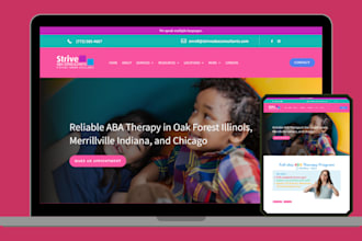 design converting aba therapy website autism website behavior therapy website