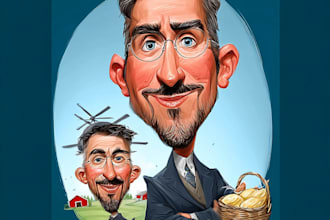 create gaming caricature portrait streamer avatar style