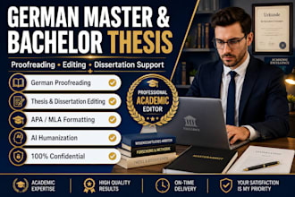 proofread and edit your german master bachelor thesis or dissertation