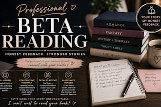 beta read your romance, fantasy or lgbtq story