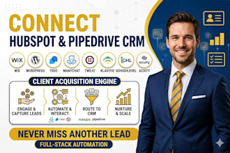 wix wordpress tidio manychat twilio klavio ghl hubspot pipedrive calendly acuity