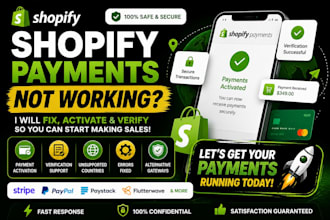 fix and activate shopify payments for unsupported countries fast