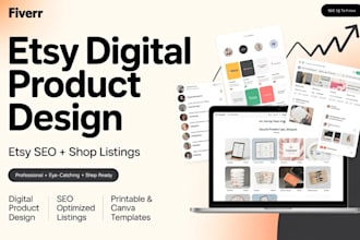 do etsy digital product design, etsy SEO for etsy digital products, shop listing