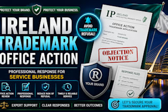 respond to ireland trademark office action for service businesses