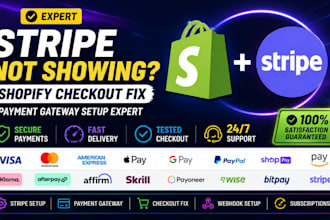fix stripe shopify payment gateway checkout apple pay google pay not showing
