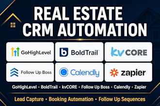 setup real estate crm gohighlevel boldtrail kvcore calendly zapier automation