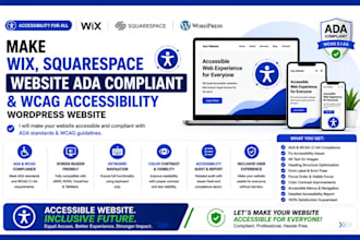 make wix squarespace website ada compliant wcag accessibility wordpress website