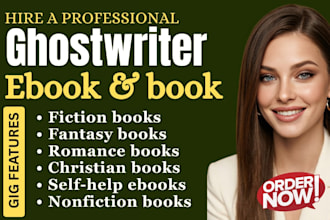 be your nonfiction ebook ghostwriter and book writer