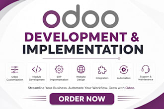 do develop odoo customization, module development and erp implementation