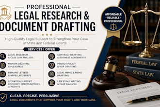 do legal research, legal drafting and documentation