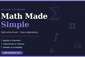 do math tutoring for middle school and high school students