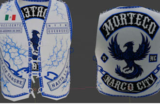 create custom fivem clothing, kuttes mc, mc vest, biker clothing fivem gang vest
