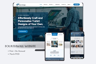 setup fourthwall website, design print on demand fourthwall store, merch pod