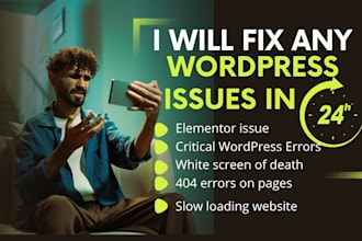 fix wordpress website issues and  errors fast bug repair