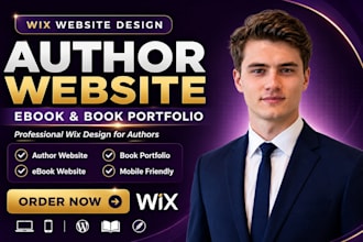 design wix author website ebook website book author portfolio website design
